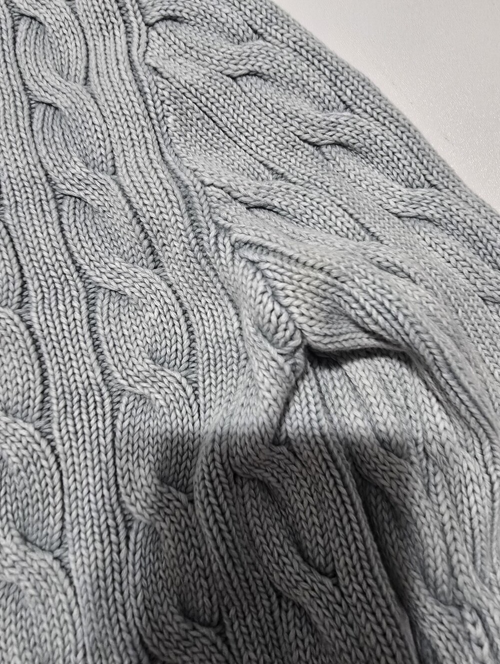 Polo Ralph Lauren Cable-Knit Cotton Crewneck Cardigan M - Picture 9 of 14